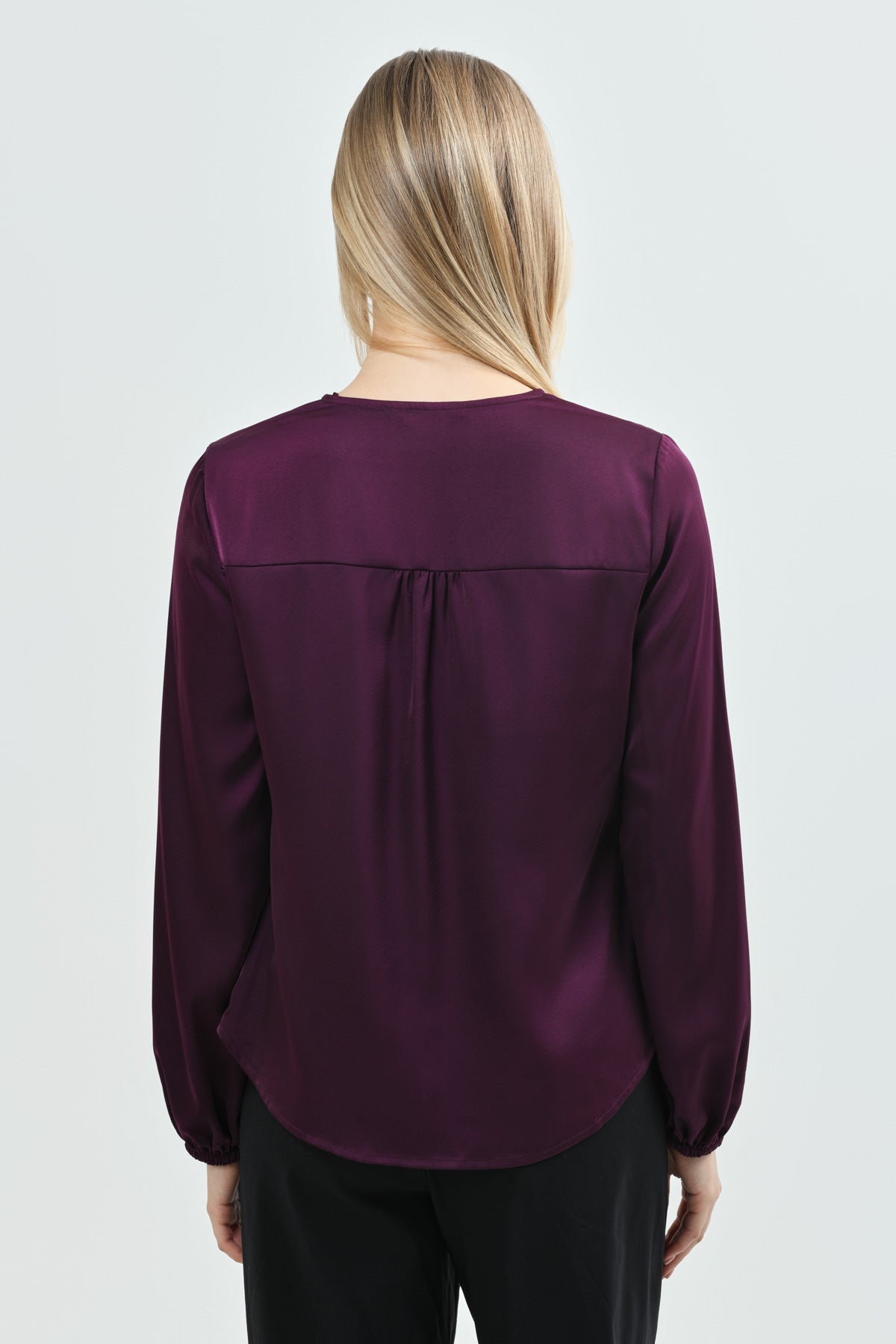 Blusa Mujer Clásica Vino