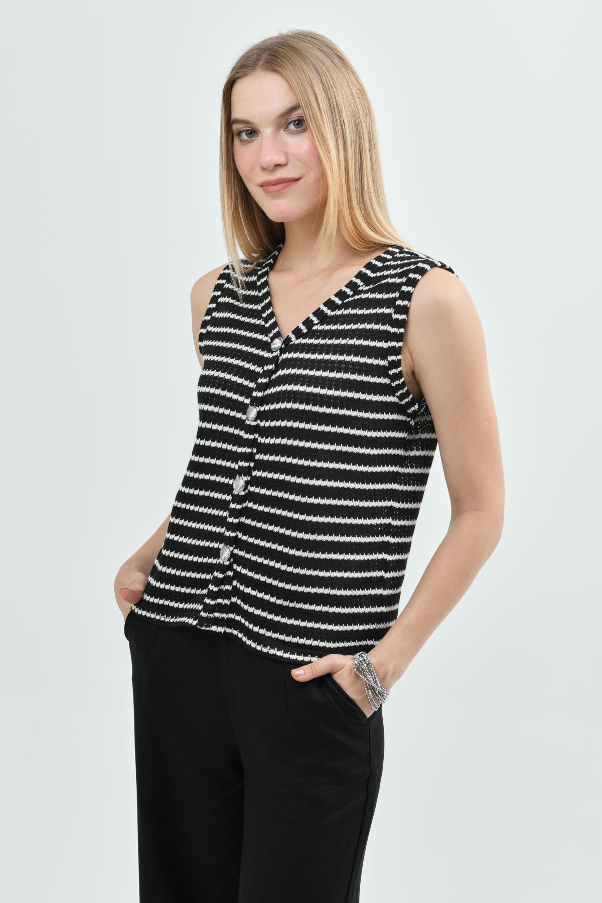 Sweater Regular Mujer Negro
