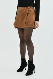 Falda Mujer Falda Short Camel