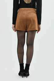 Falda Mujer Falda Short Camel