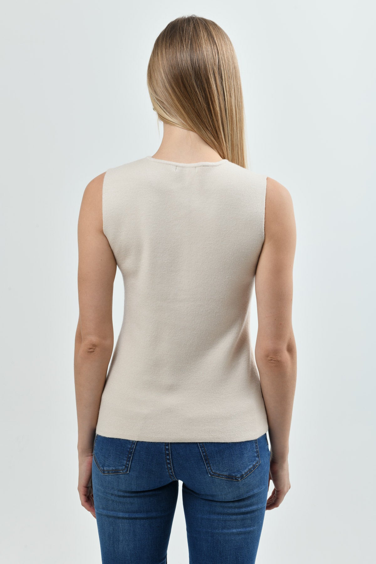 Sweater Mujer Slim Beige