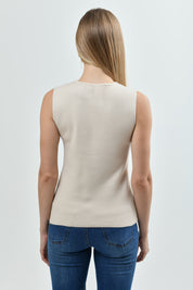 Sweater Mujer Slim Beige