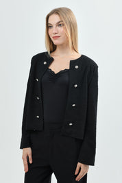 Chaqueta Mujer Regular Negro