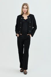 Chaqueta Mujer Regular Negro