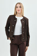 Chaqueta Mujer Regular Café Oscuro