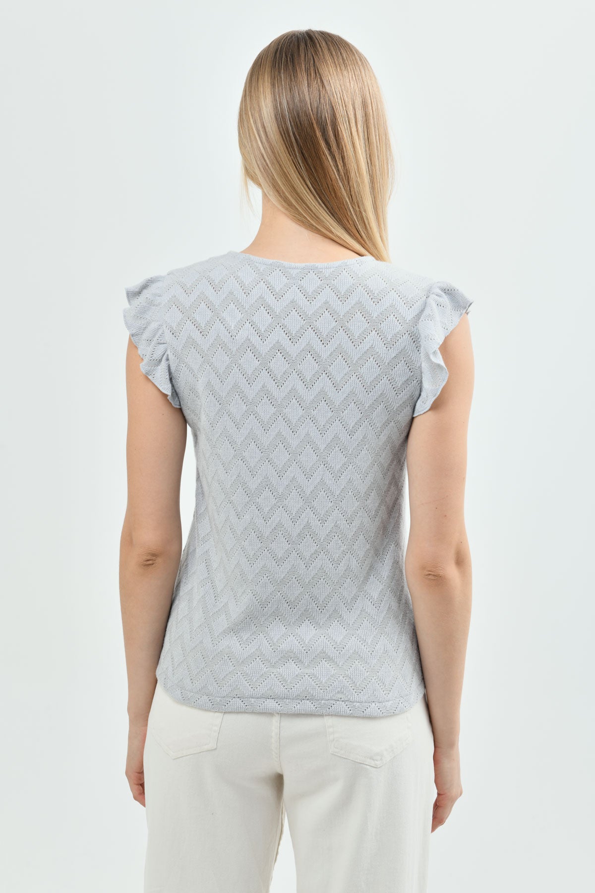 Sweater Mujer Regular Gris Claro