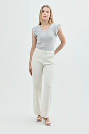 Sweater Mujer Regular Gris Claro
