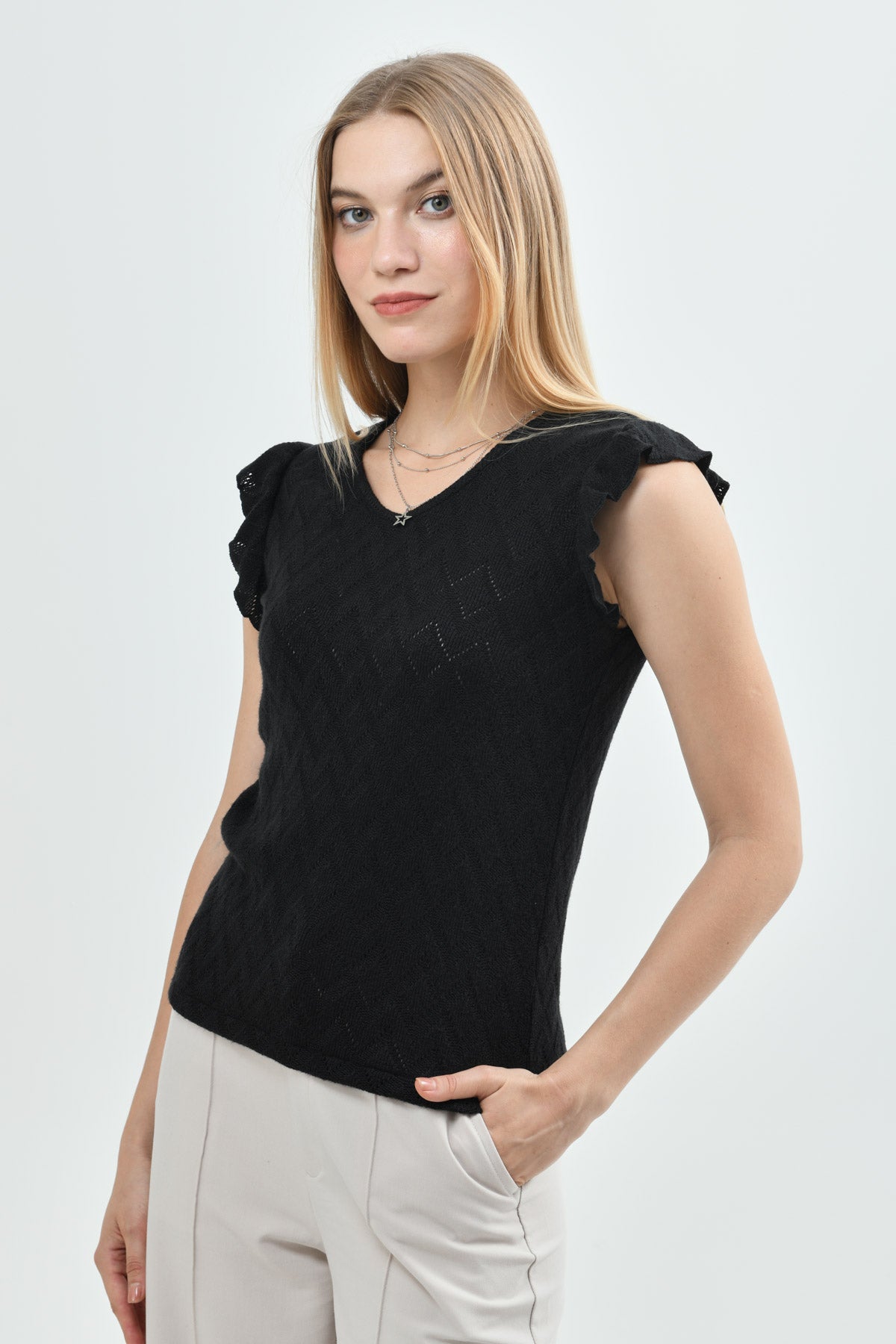 Sweater Mujer Regular Negro