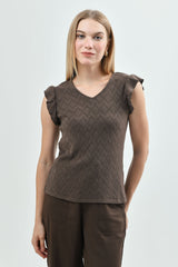 Sweater Mujer Regular Café Claro