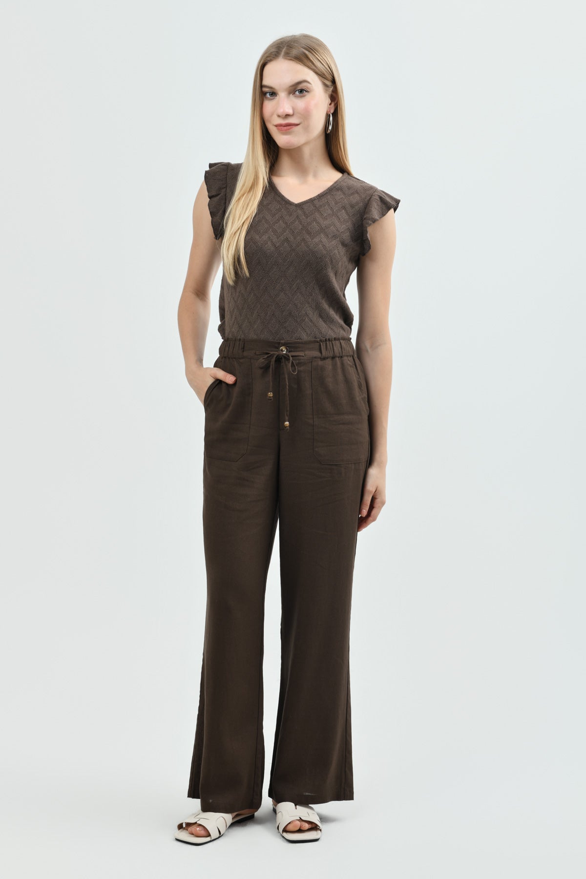 Sweater Mujer Regular Café Claro