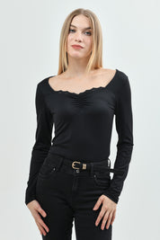 Polera Mujer Slim Fit Negro