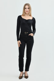 Polera Mujer Slim Fit Negro