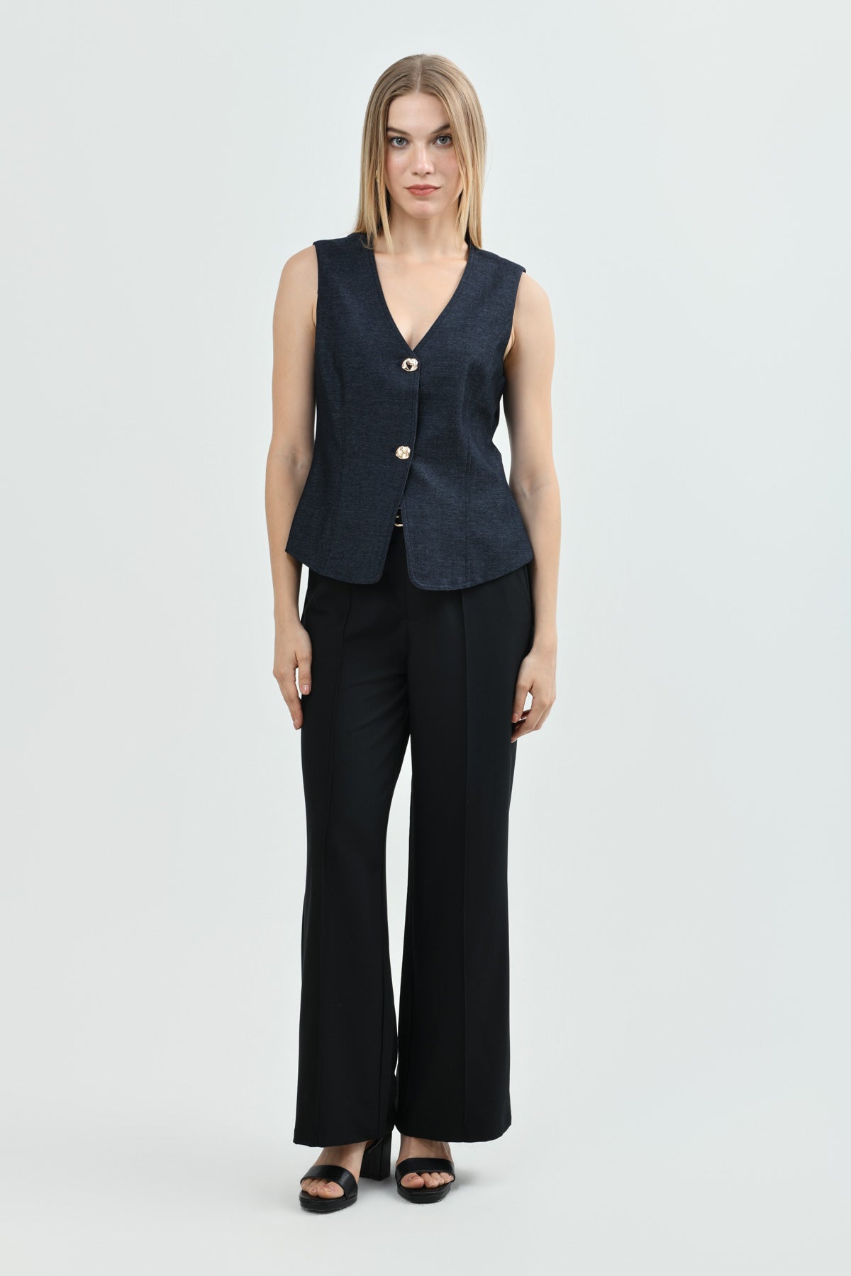Chaqueta Mujer Slim Azul Oscuro