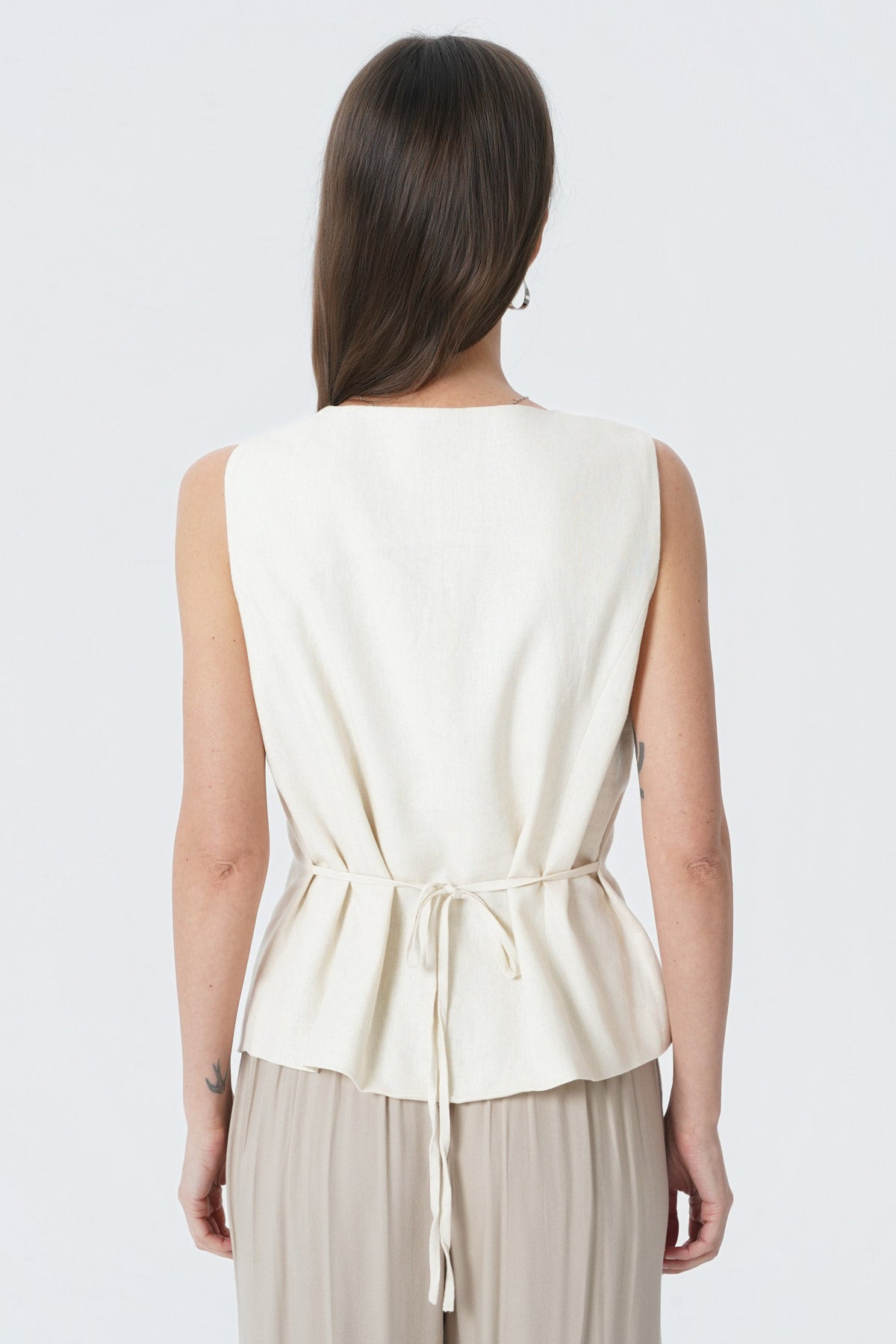 Blazer Regular Mujer Beige