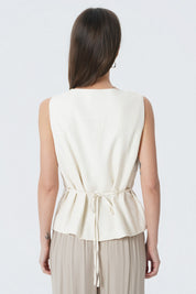Blazer Regular Mujer Beige