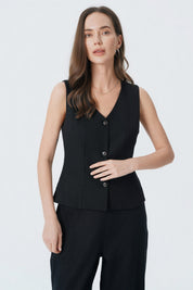 Blazer Regular Mujer Negro