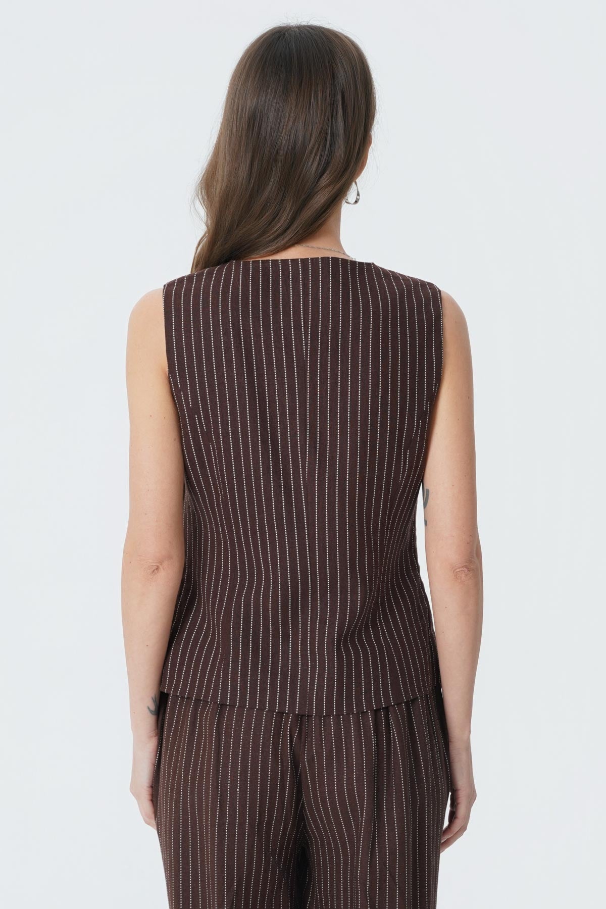 Blazer Regular Mujer Café