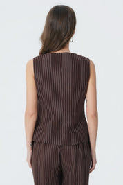 Blazer Regular Mujer Café