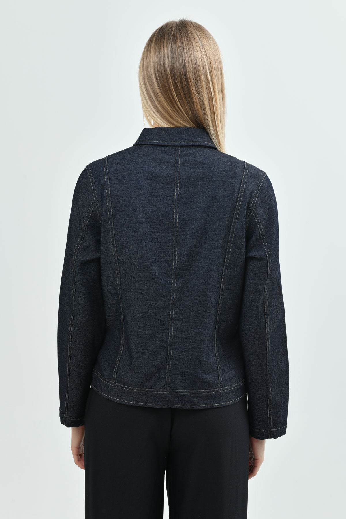 Chaqueta Mujer Slim Azul Oscuro