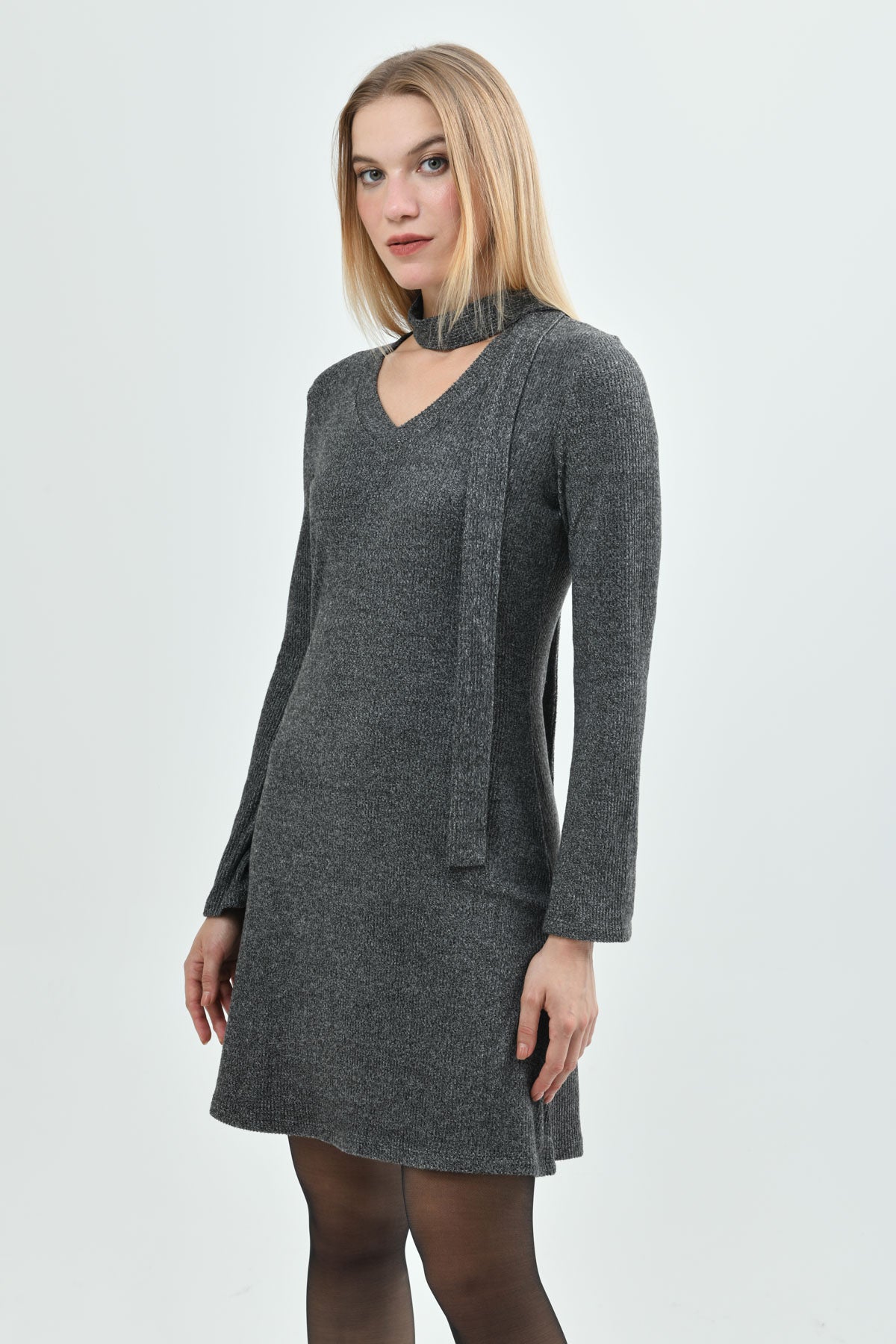 Vestido Mujer Casual Gris