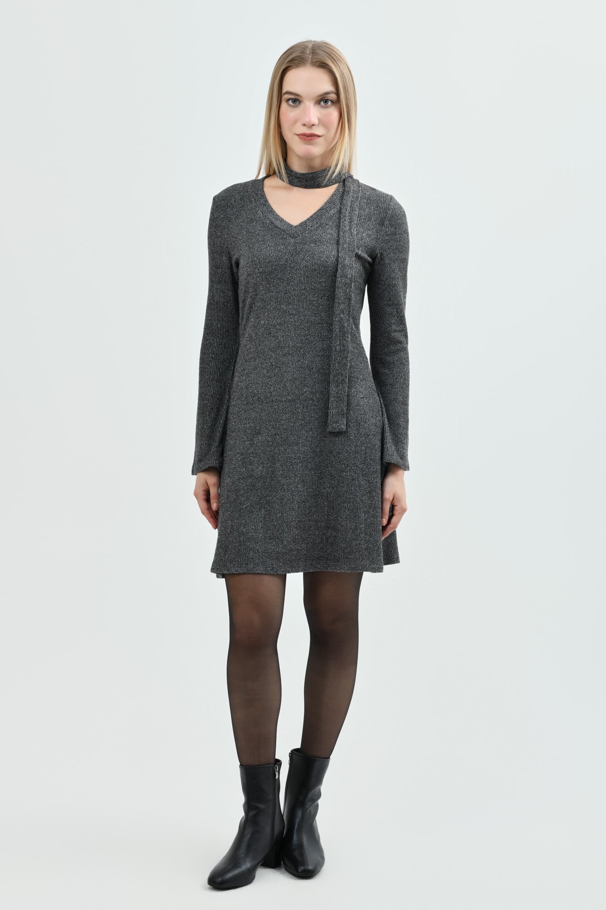 Vestido Mujer Casual Gris