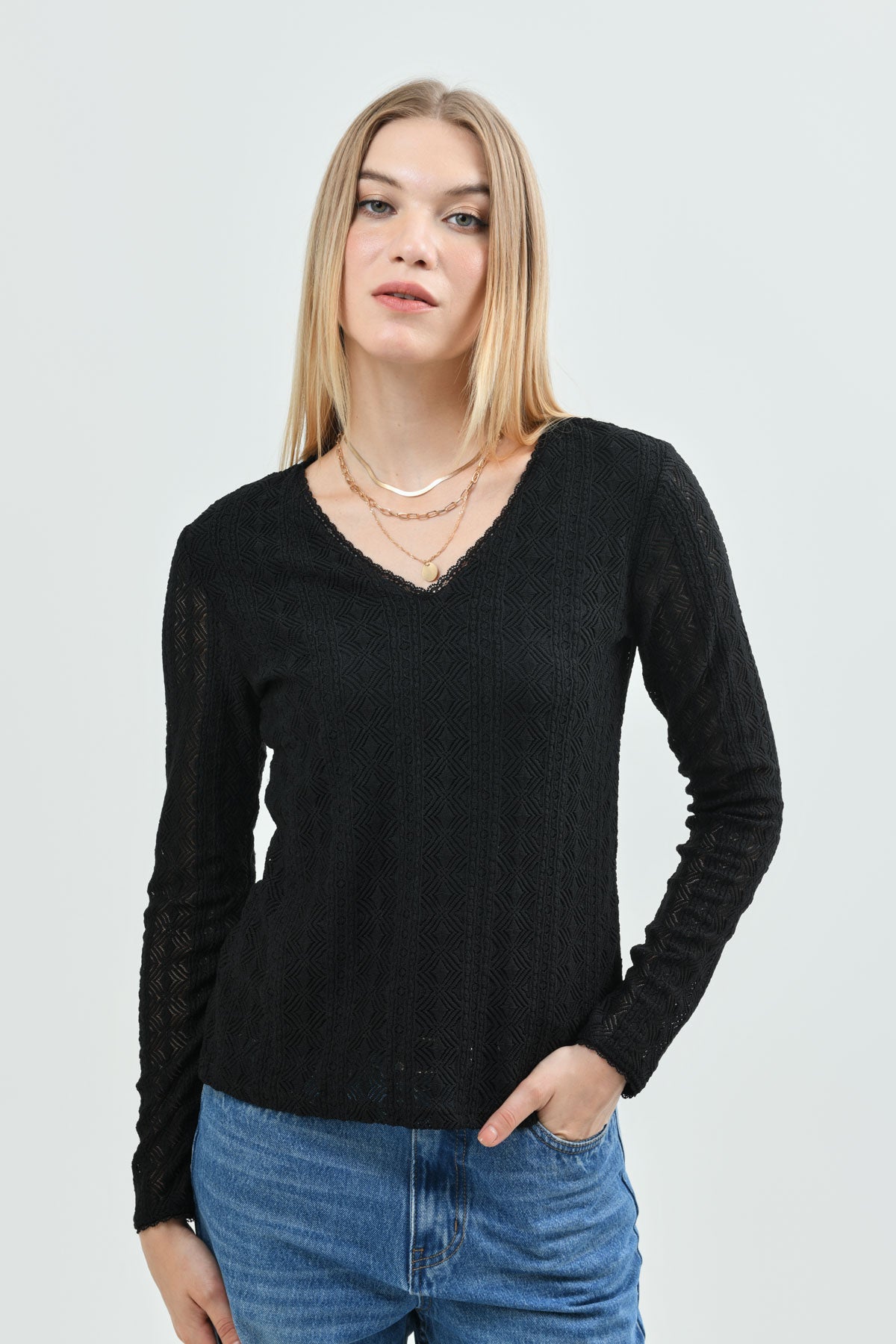 Polera Mujer Slim Negro