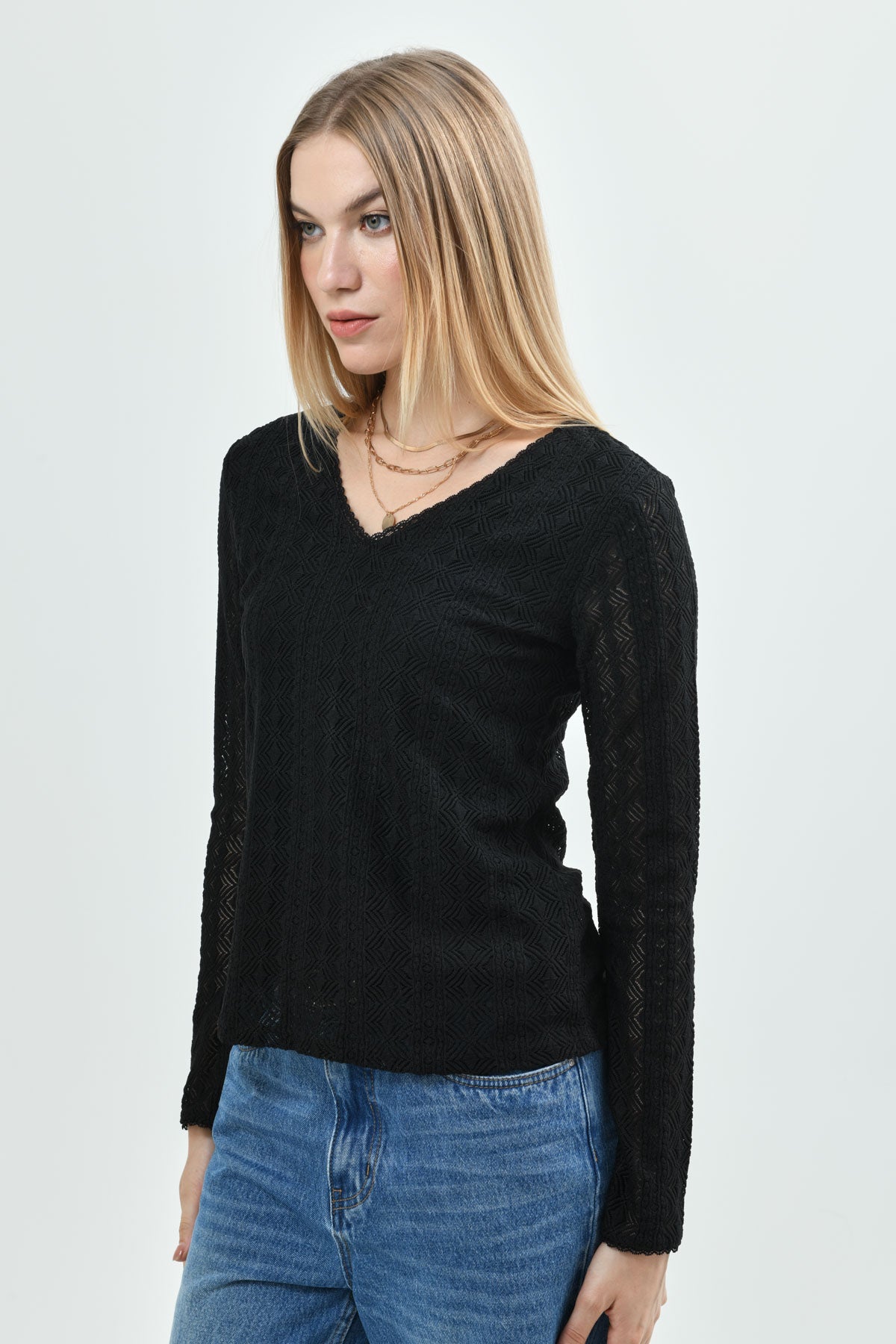Polera Mujer Slim Negro