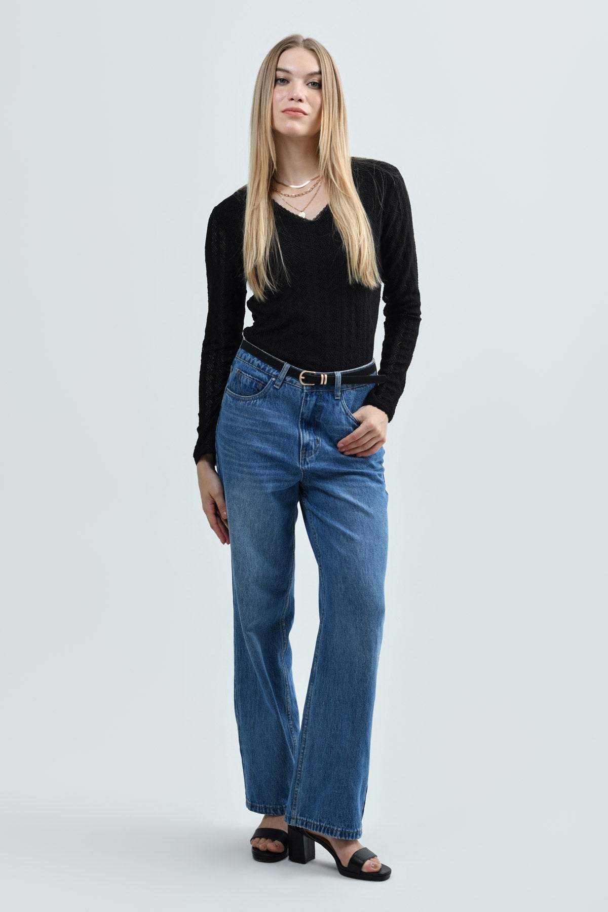 Polera Mujer Slim Negro