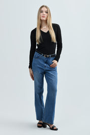 Polera Mujer Slim Negro