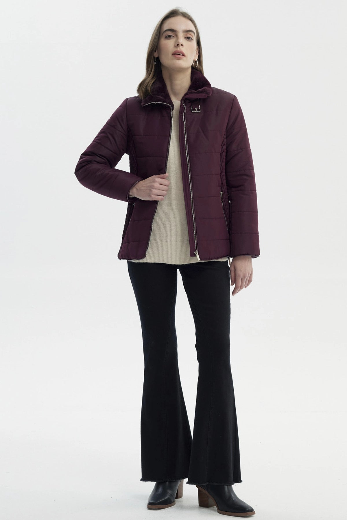 Parka Mujer Slim Rojo