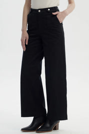 Pantalón Mujer Wide Leg Negro