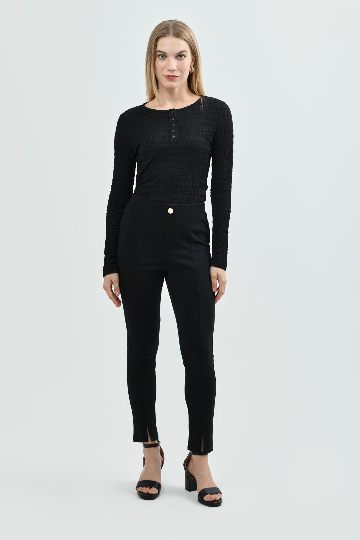 Polera Mujer Slim Fit Negro