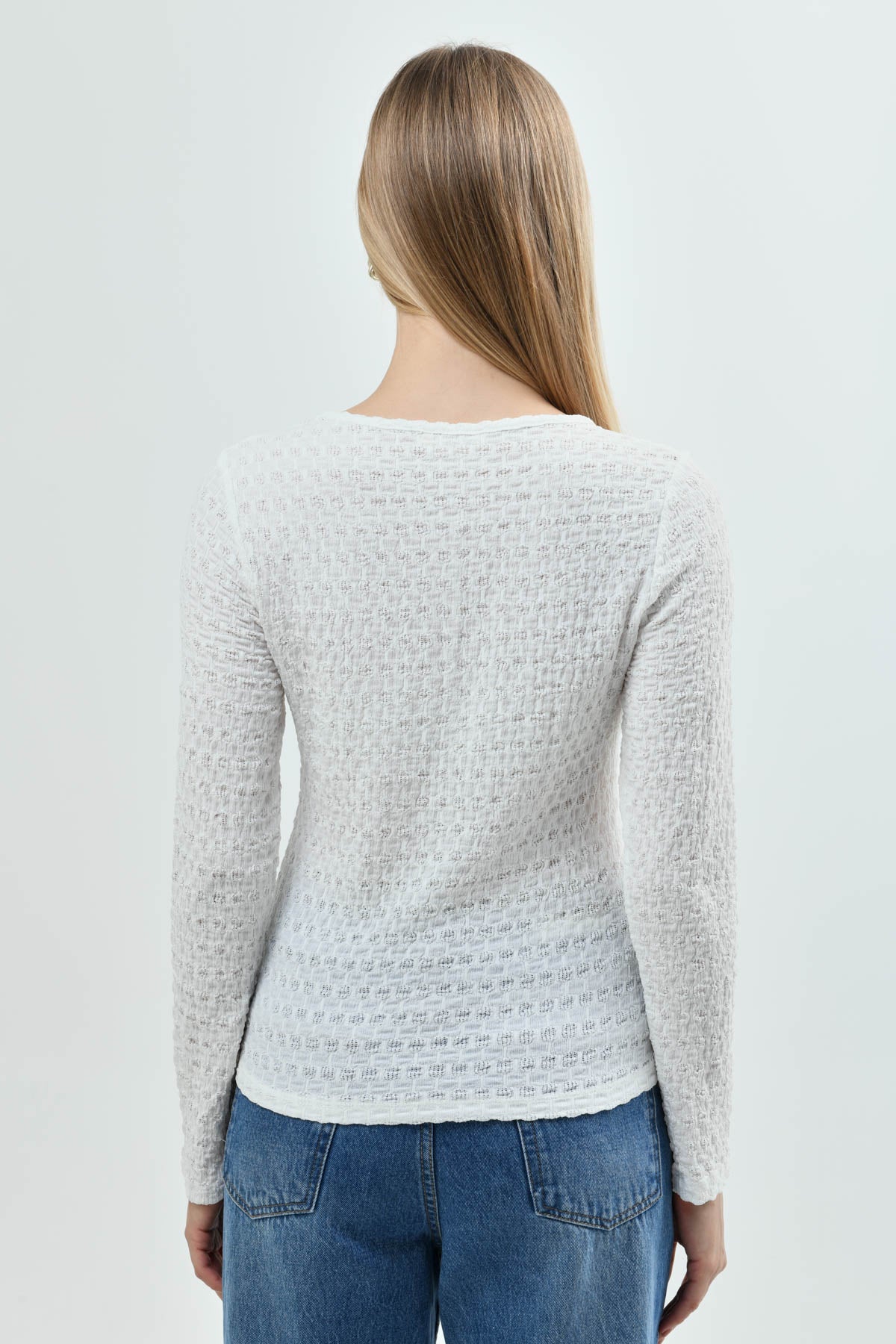 Polera Mujer Slim Fit Crudo