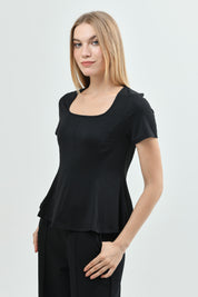 Polera Mujer Slim Fit Negro