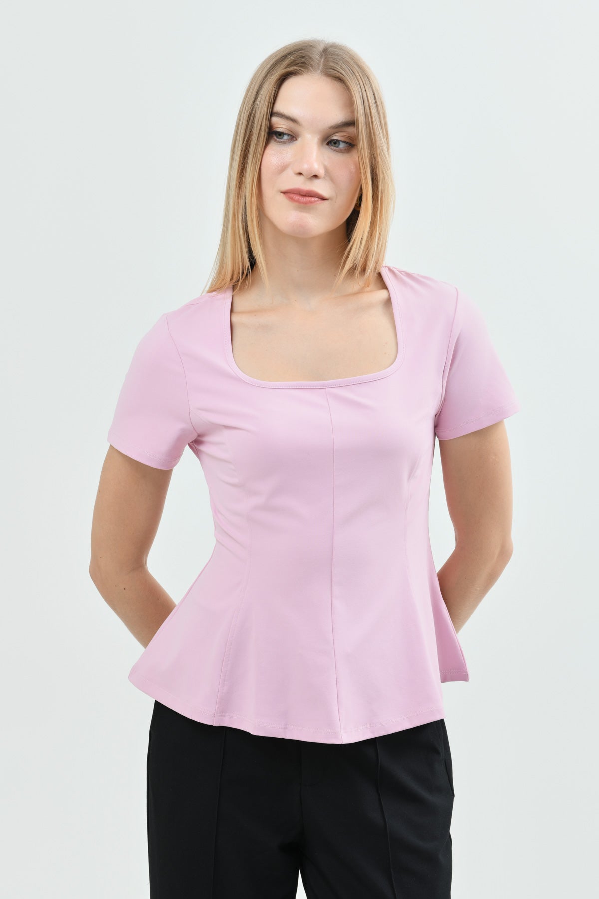 Polera Mujer Slim Fit Palo Rosa