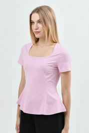 Polera Mujer Slim Fit Palo Rosa
