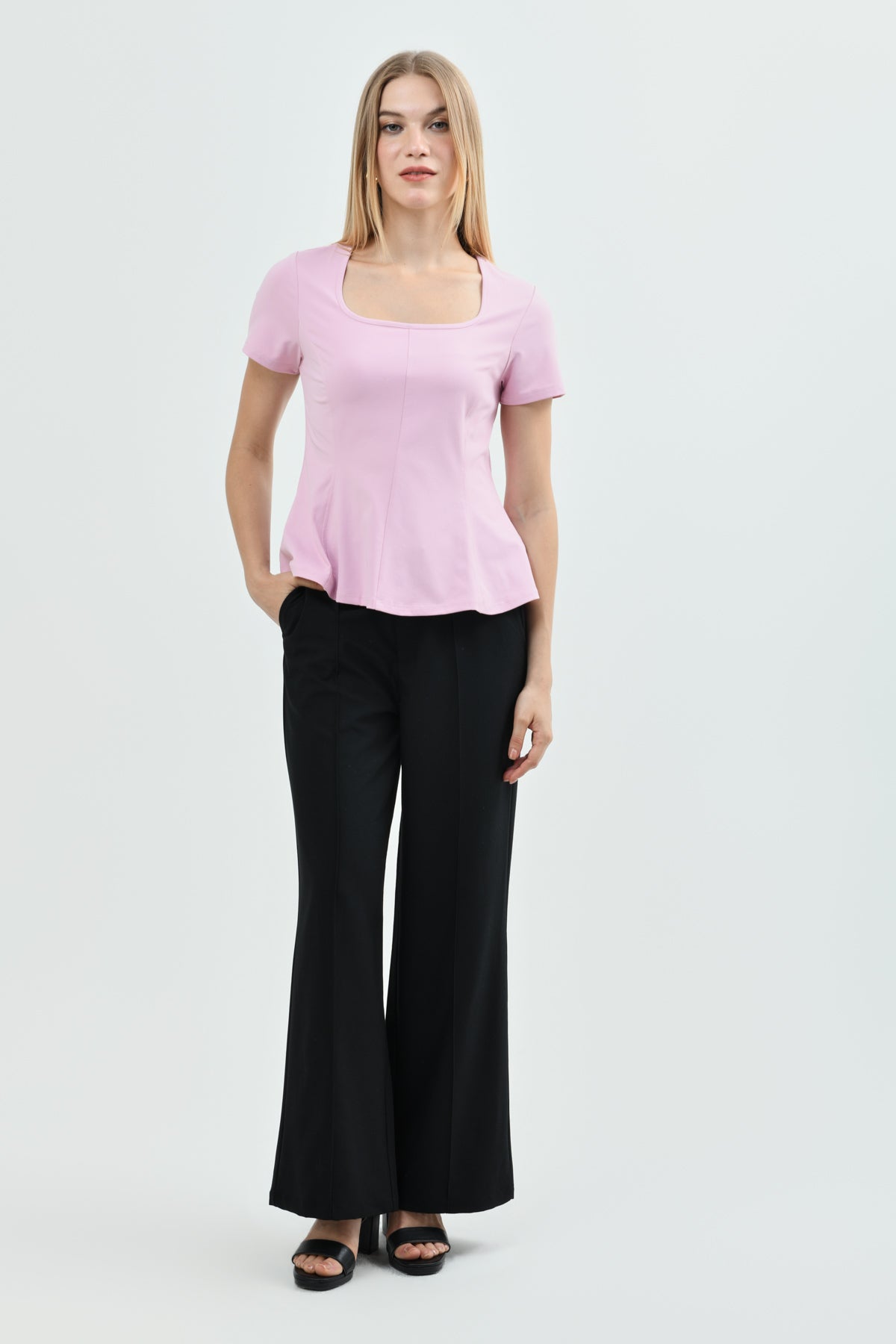Polera Mujer Slim Fit Palo Rosa