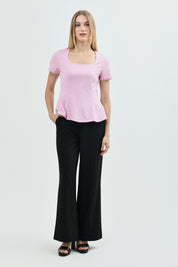 Polera Mujer Slim Fit Palo Rosa