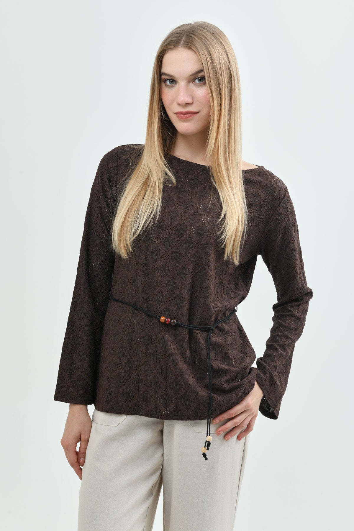 Polera Clásica Mujer Café