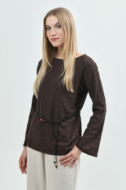 Polera Clásica Mujer Café