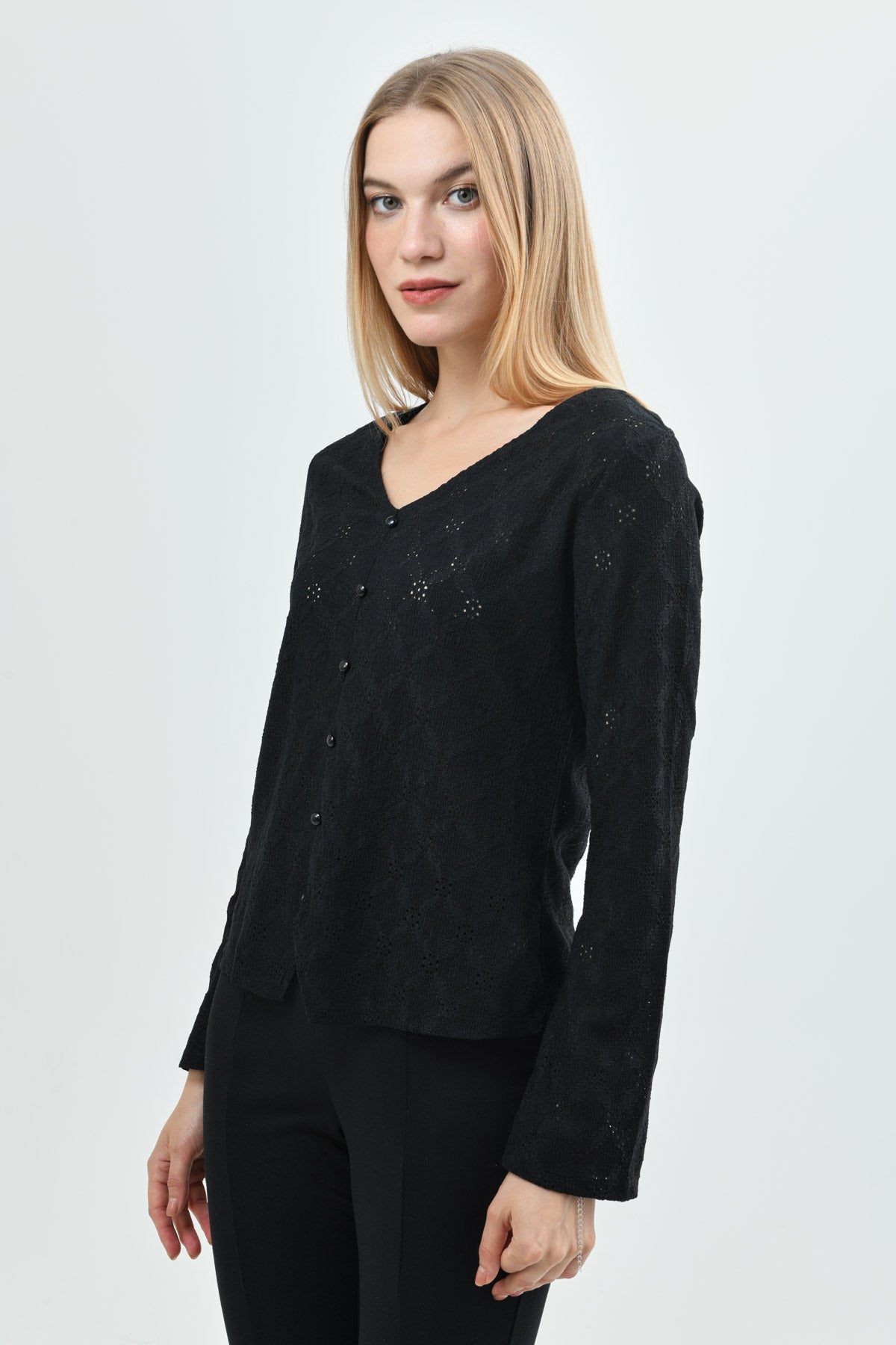 Polera Ajustado Mujer Negro
