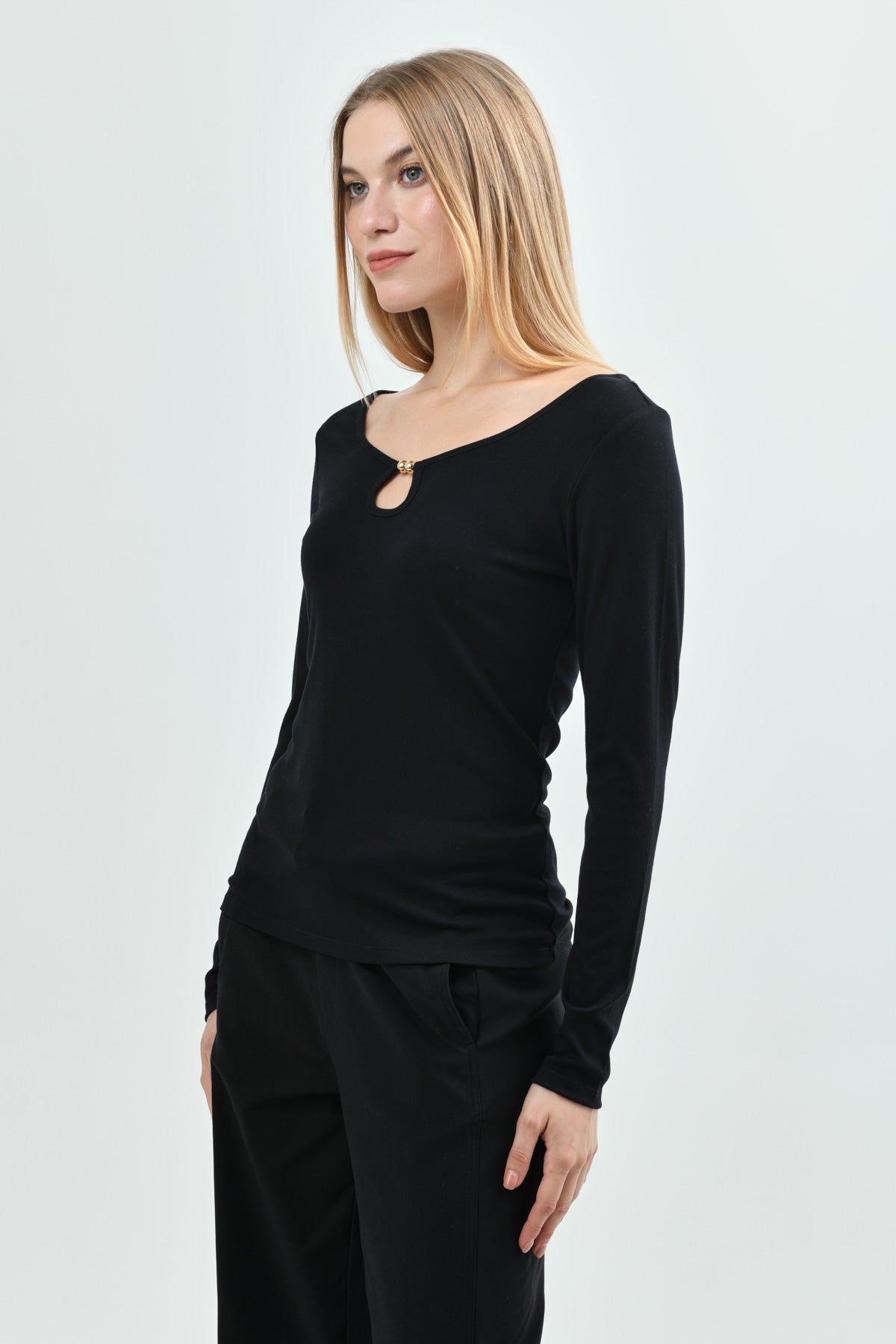 Polera Mujer Slim Negro