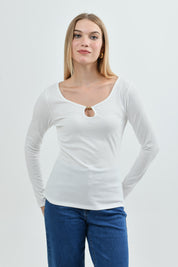 Polera Mujer Slim Crudo