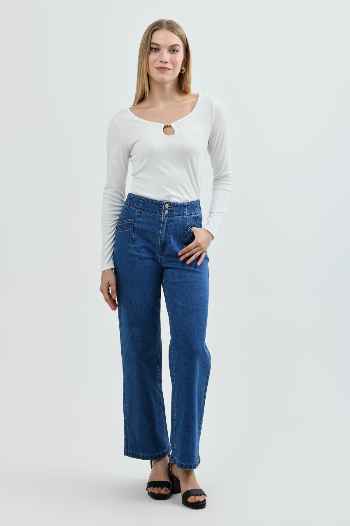 Polera Mujer Slim Crudo