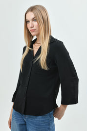 Blusa Loose Mujer Negro