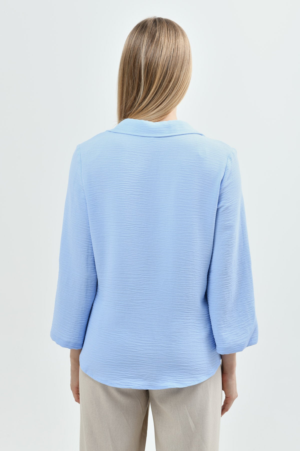 Blusa Loose Mujer Celeste Claro