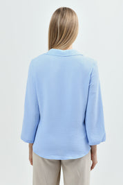 Blusa Loose Mujer Celeste Claro