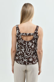 Blusa Sin Mangas Mujer Café Oscuro