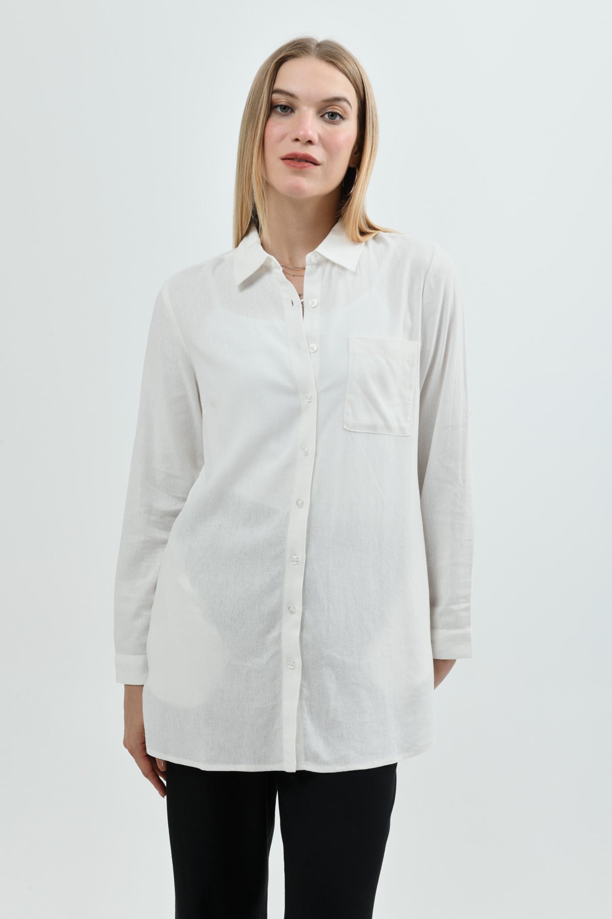 Blusa Loose Mujer Crudo