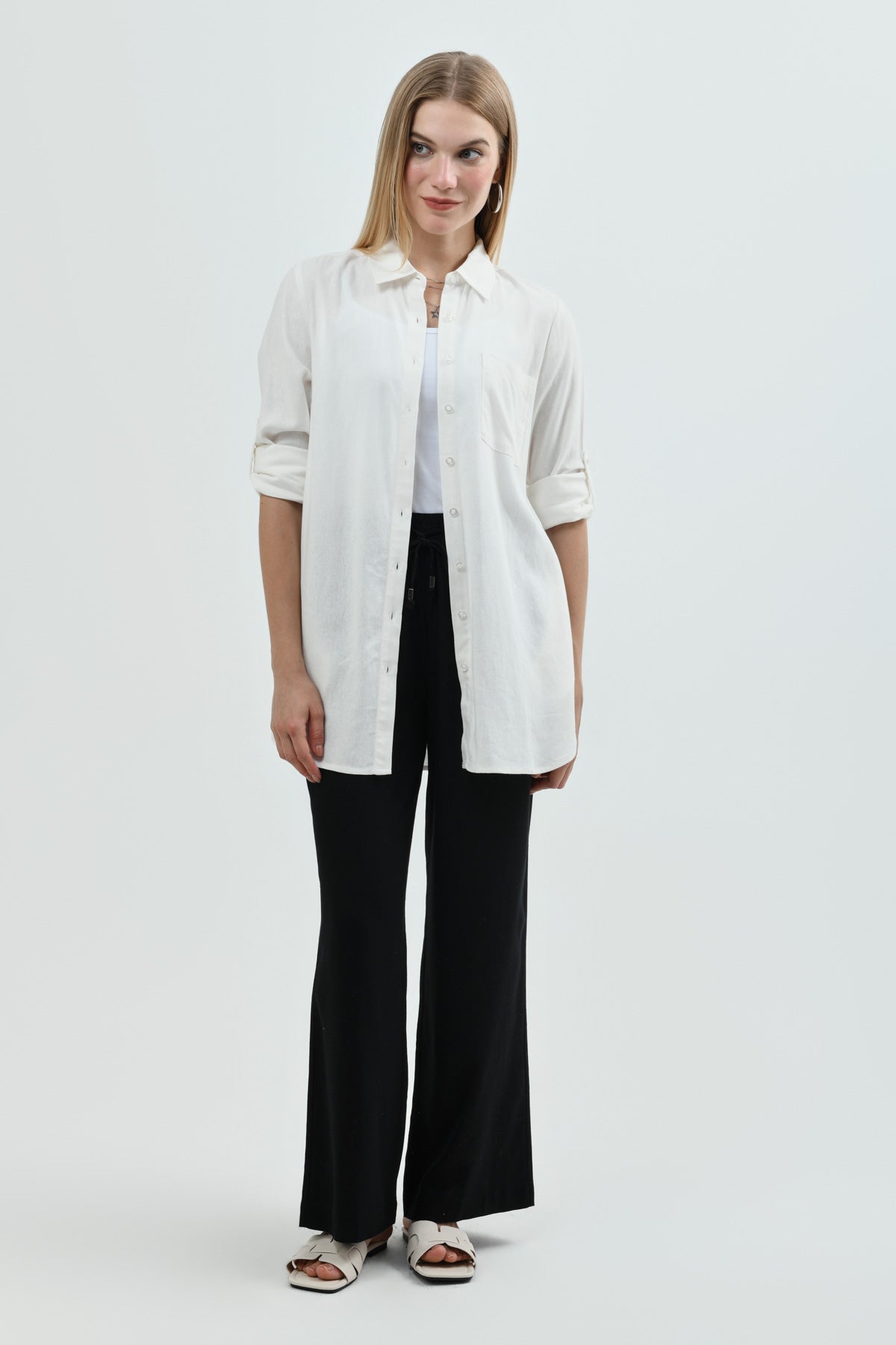 Blusa Loose Mujer Crudo